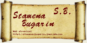 Stamena Bugarin vizit kartica